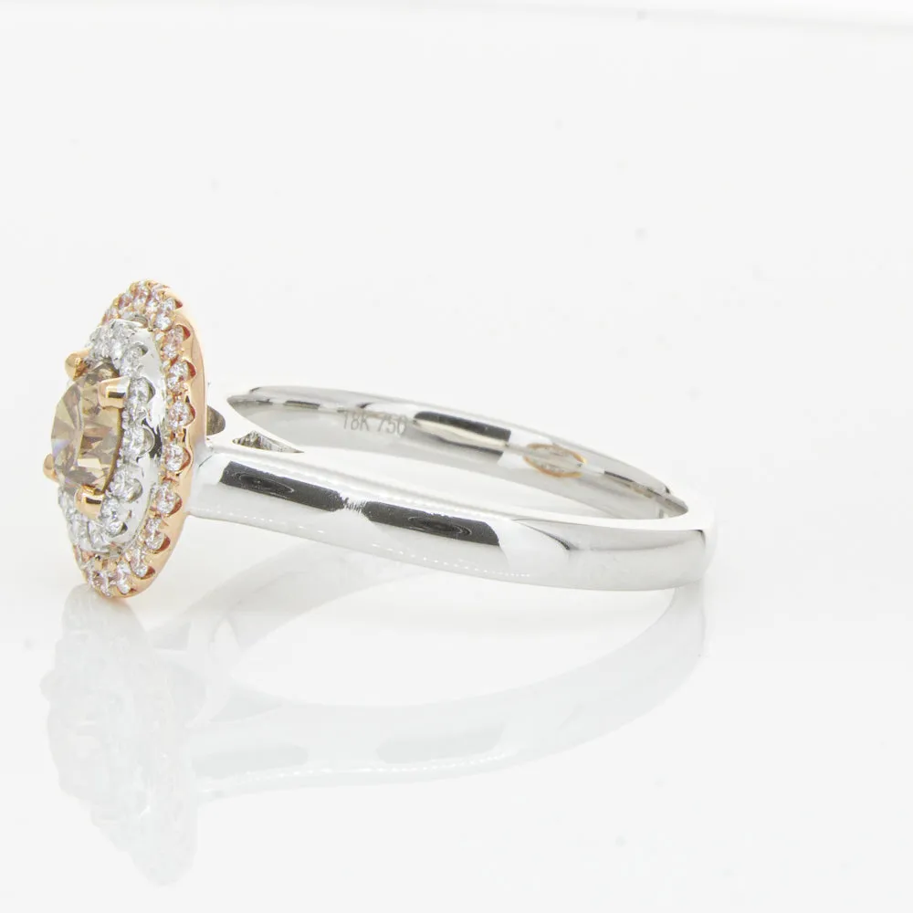 18ct White Gold .61ct Mocha Diamond Karnak Ring