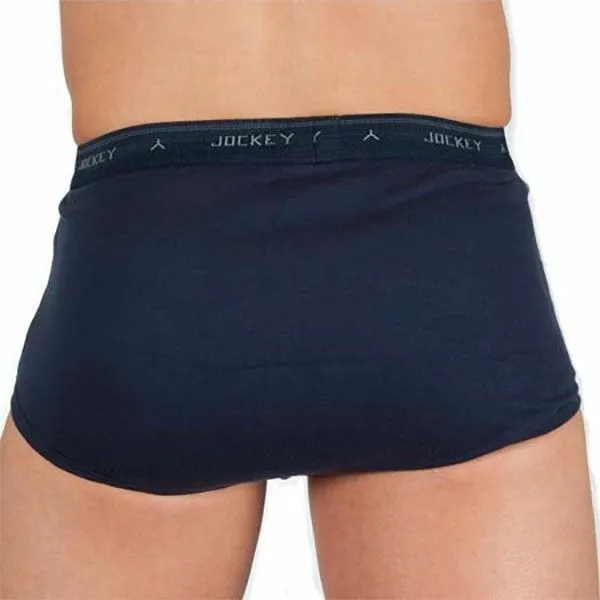 2 Pairs Jockey Navy Y-Front Mens Underwear Briefs