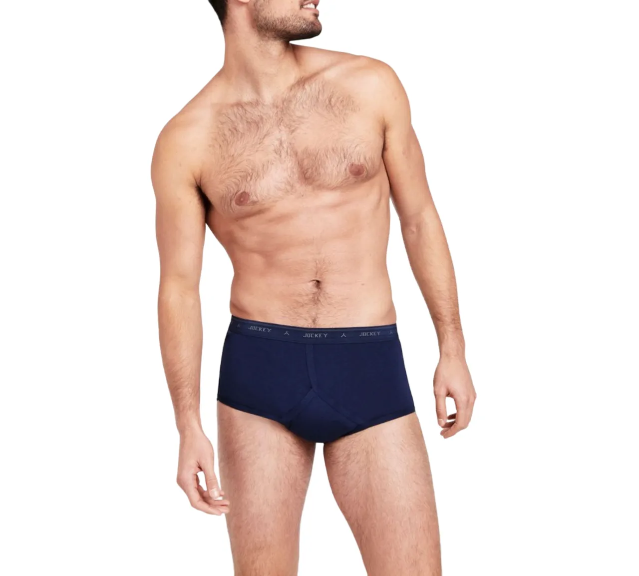 2 Pairs Jockey Navy Y-Front Mens Underwear Briefs