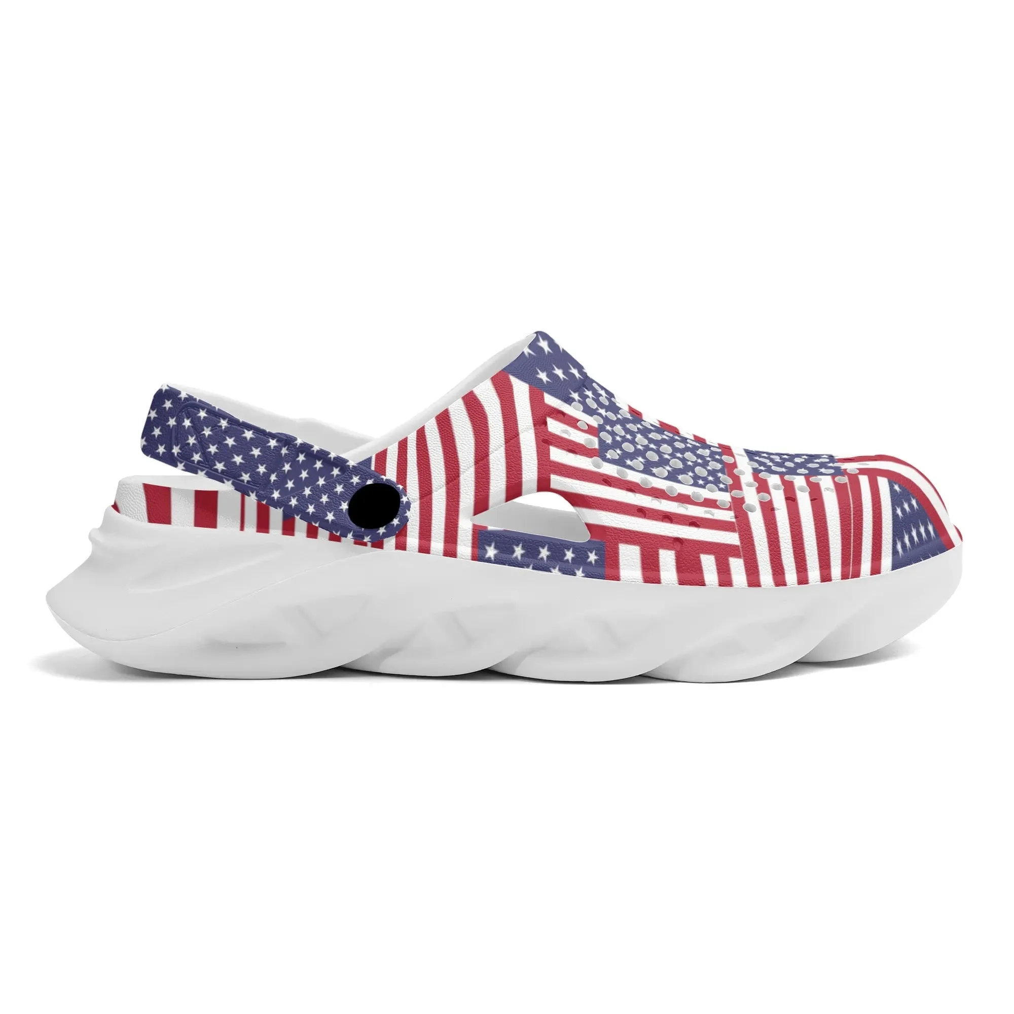 4th of July Patriotic Mens Summer Beach Hollow Out Sandals