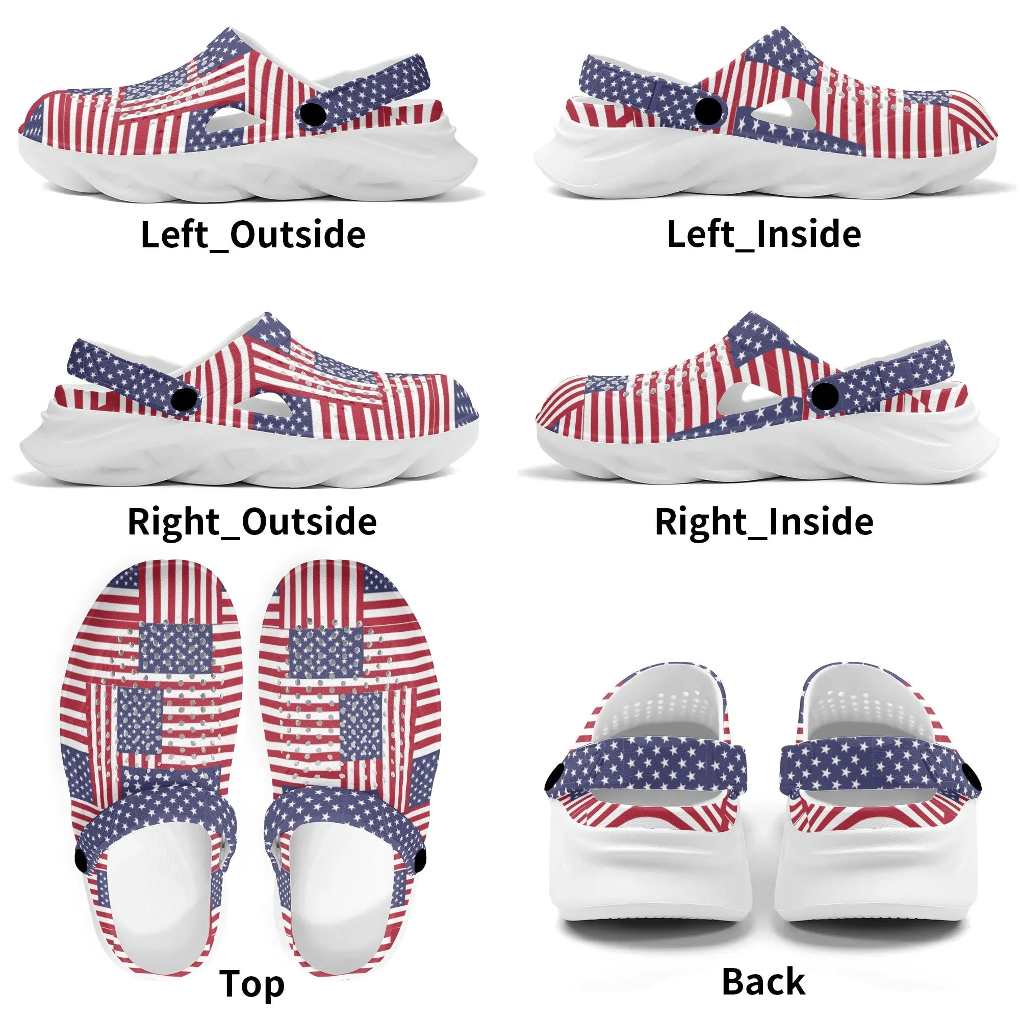 4th of July Patriotic Womens Summer Beach Hollow Out Sandals