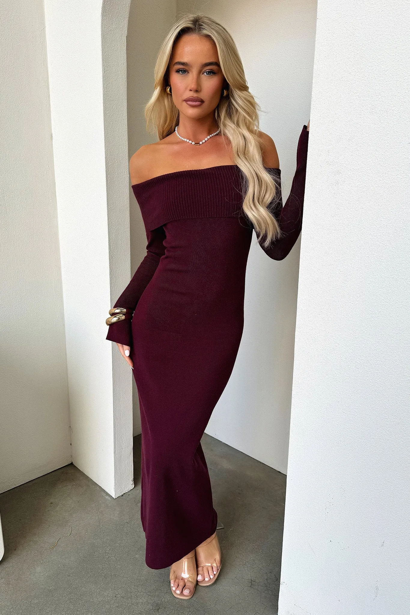 Aaliyah Maxi Dress - Burgundy