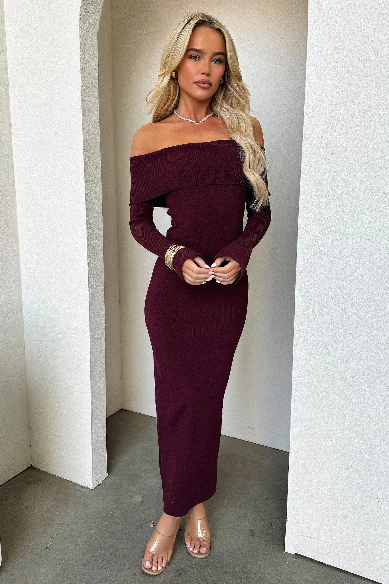 Aaliyah Maxi Dress - Burgundy