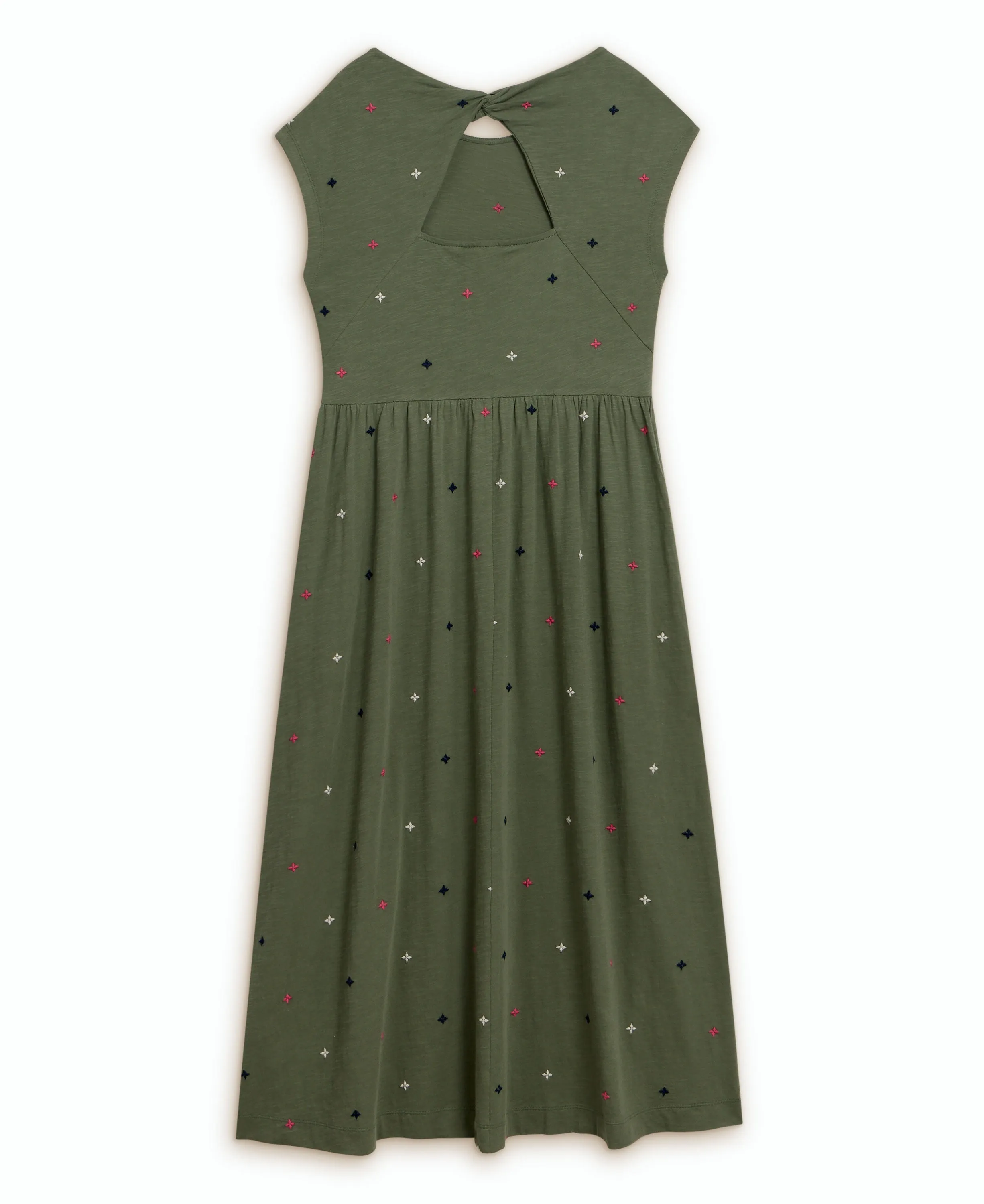 Addison Embroidered Dress - Green Multi