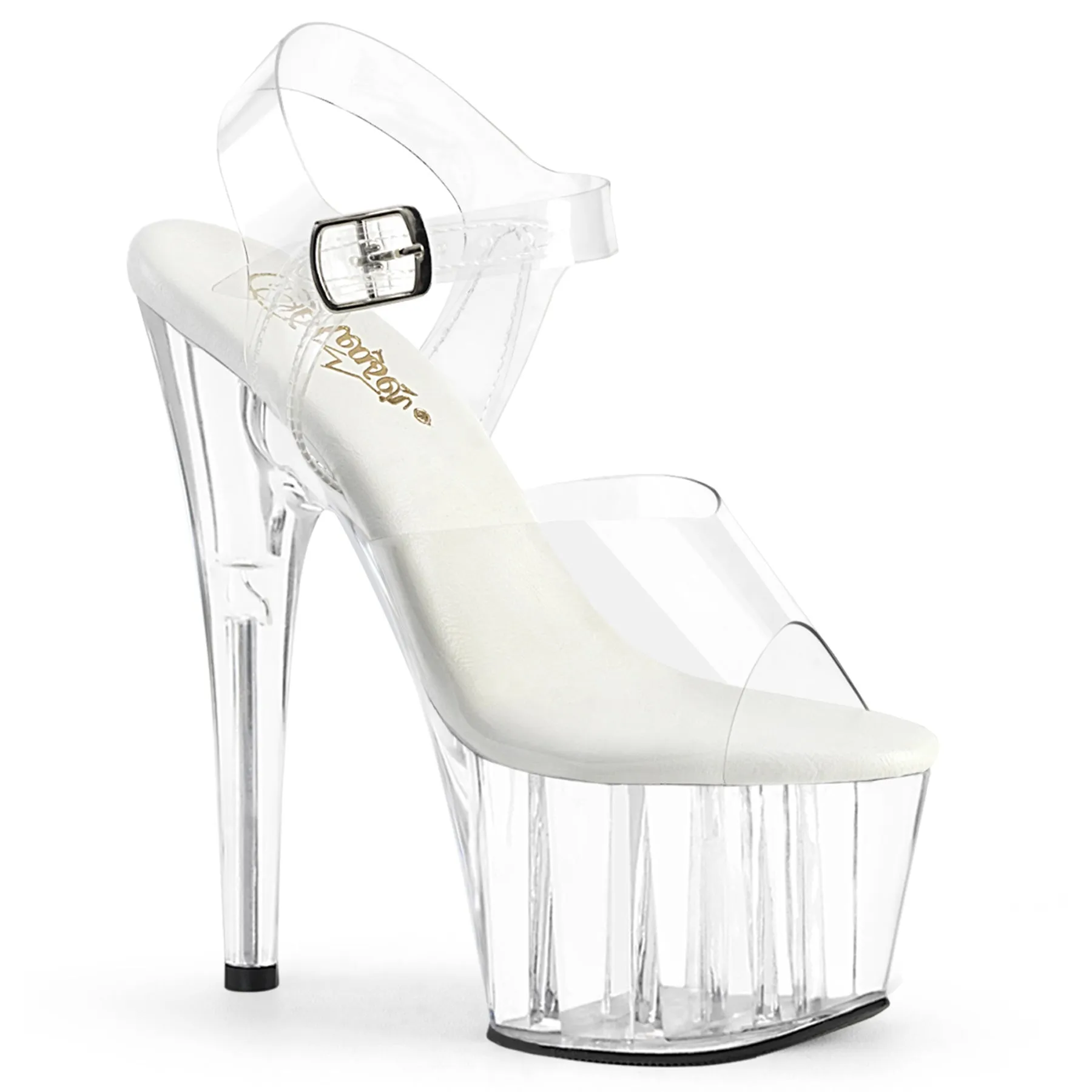 ADORE-708VL Clear 7 Inch High Heel Pole Dancing Shoes