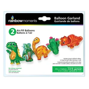 Air filled Dinosaurs Balloon Garland | 1ct