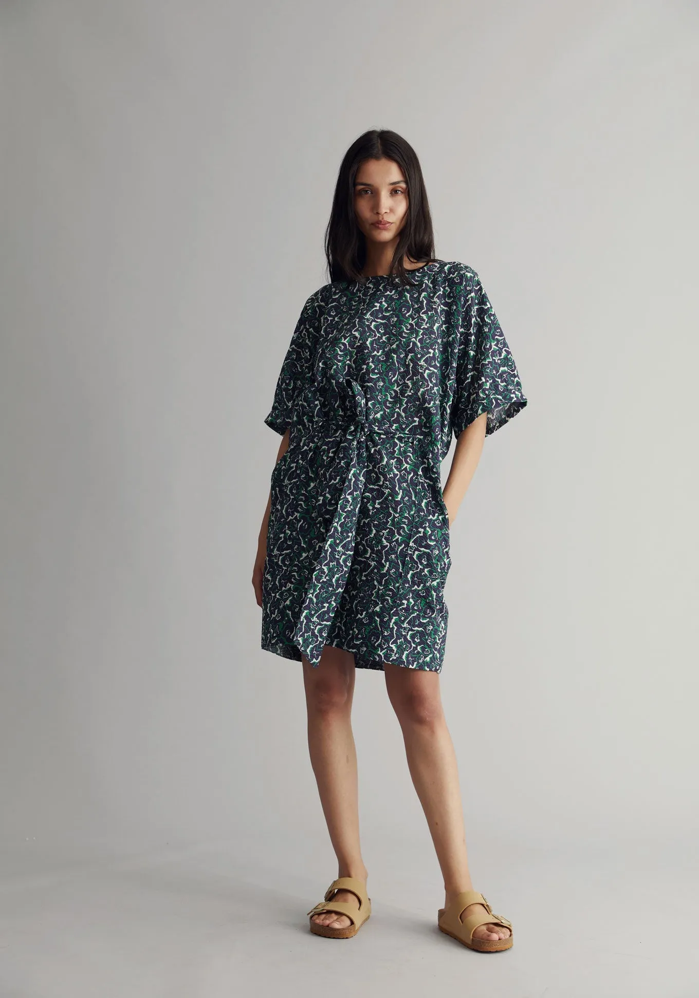 Akina Dress Navy Print