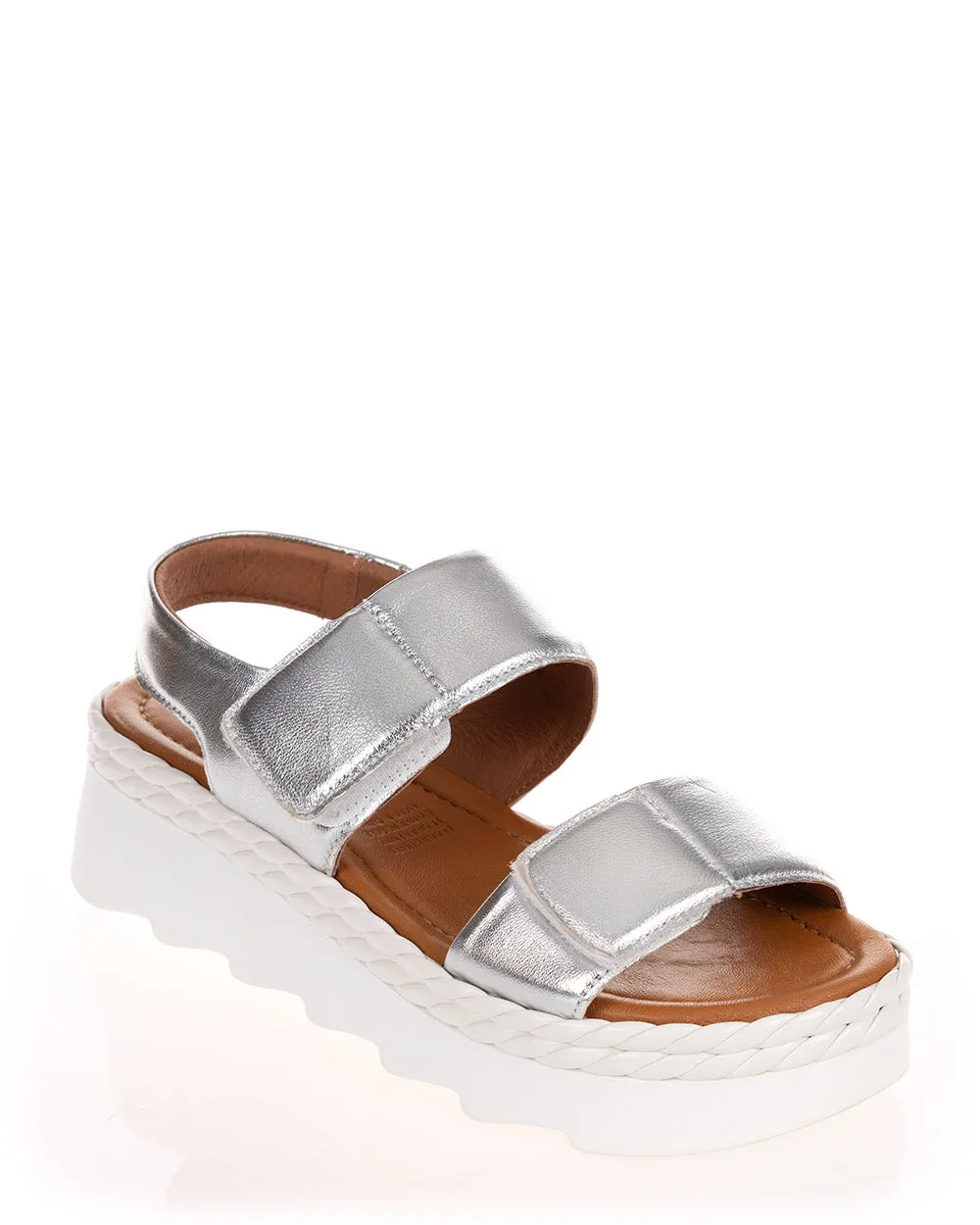 Alfie & Evie Secret Silver Leather Summer Sandal