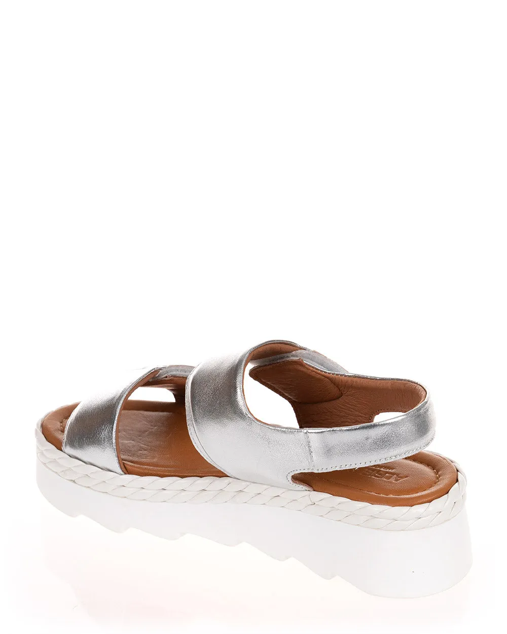 Alfie & Evie Secret Silver Leather Summer Sandal