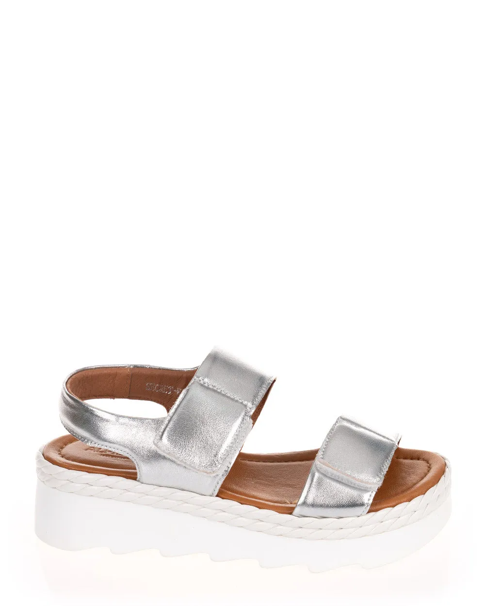 Alfie & Evie Secret Silver Leather Summer Sandal