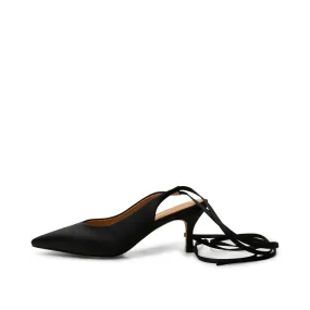 Amia tie-up pump satin - BLACK SATIN