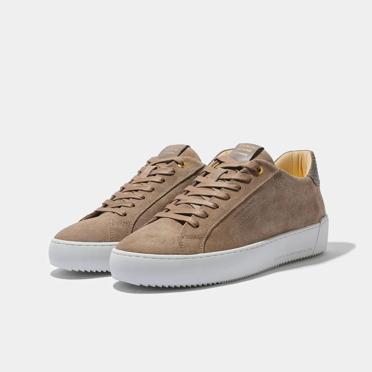 Android Homme - Zuma Suede Trainers in Taupe