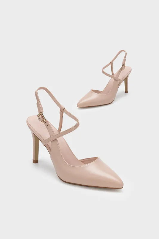 ANKLE STRAP SLINGBACK HEEL PUMP