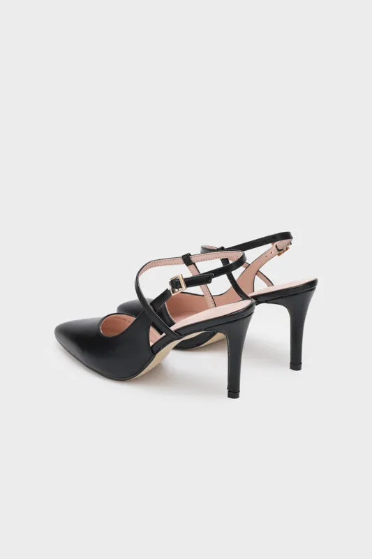 ANKLE STRAP SLINGBACK HEEL PUMP