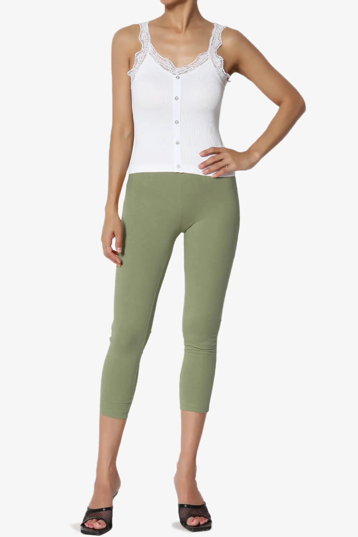 Ansley Luxe Cotton Capri Leggings PLUS