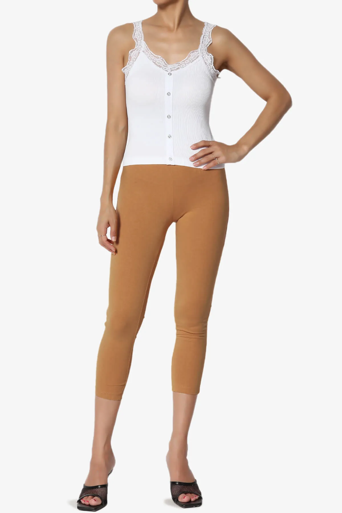 Ansley Luxe Cotton Capri Leggings PLUS