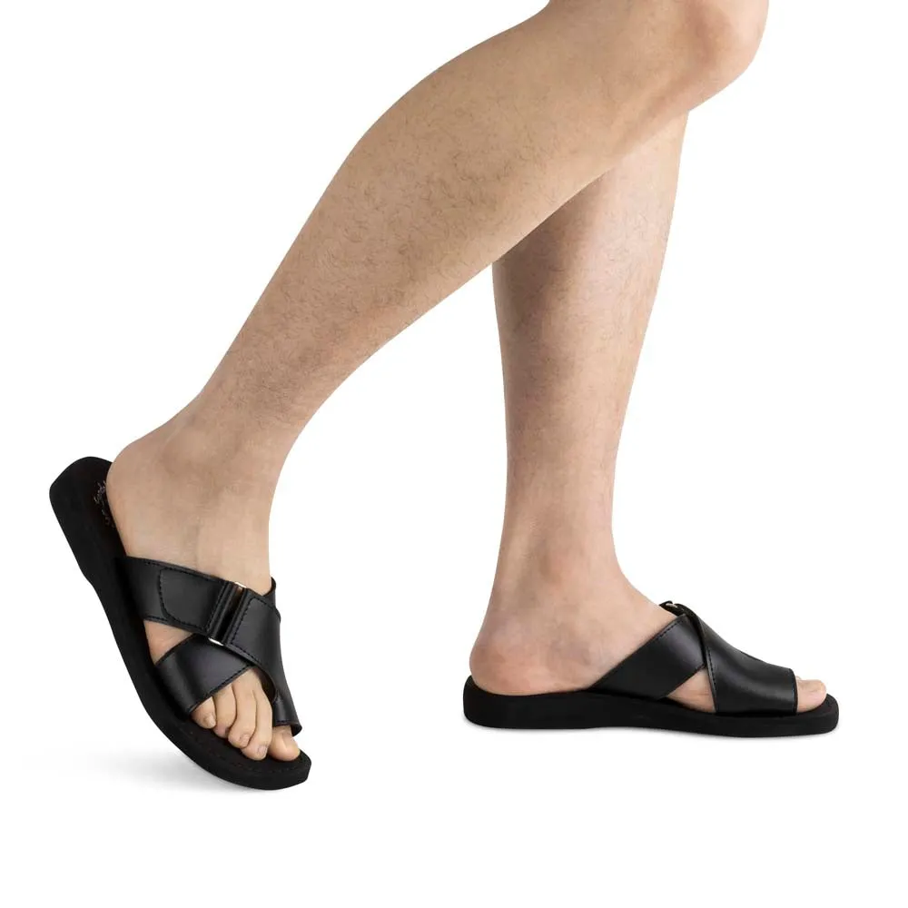 Asher Vegan - Leather Alternative Sandal | Black