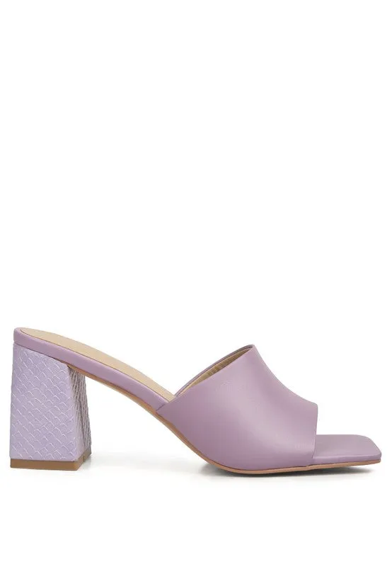 Audriana Textured Block Heel Sandals