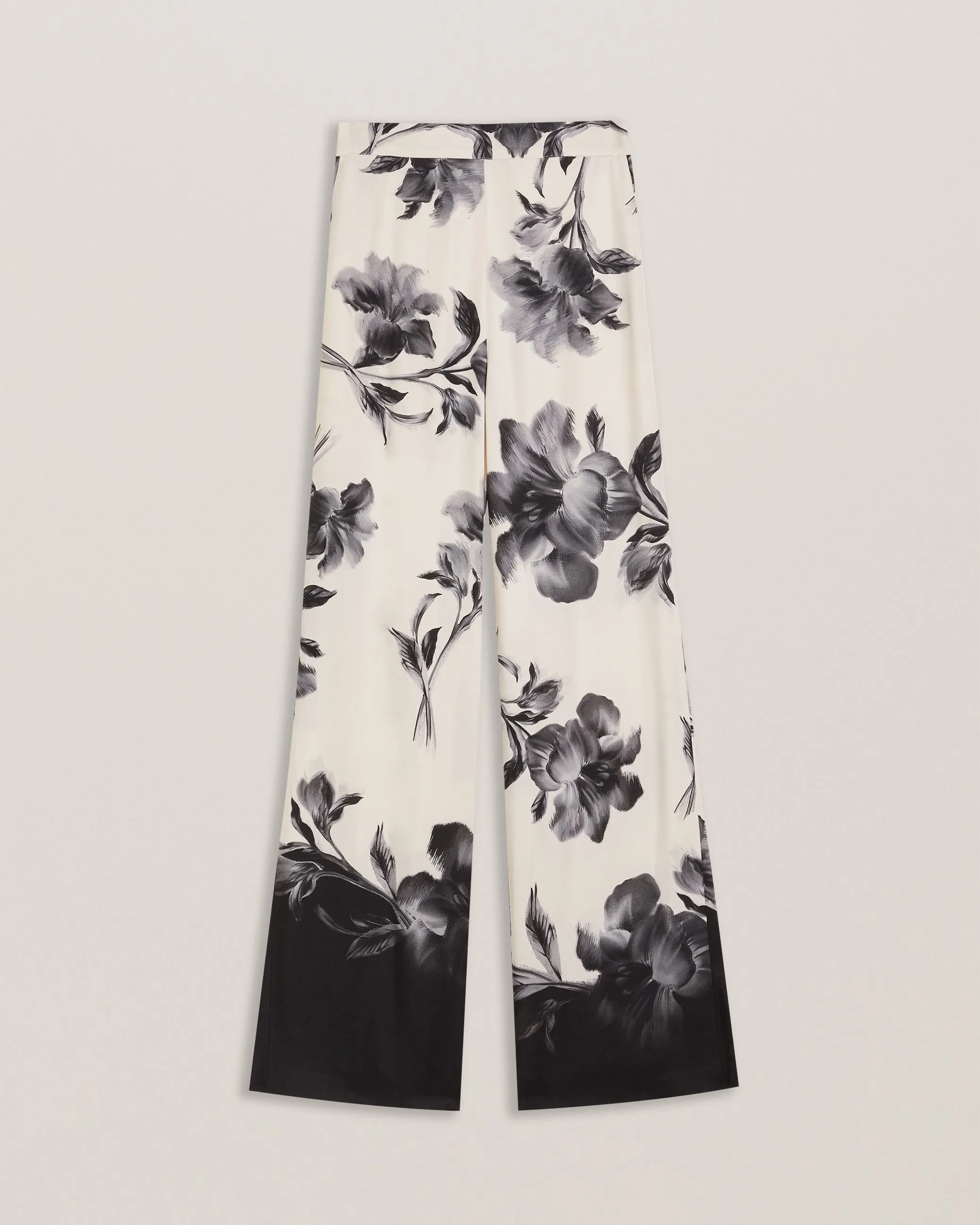 Awyna Printed High Waisted Wide Leg Trouser Black