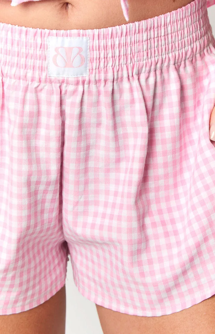 Baxter Pink Gingham Shorts