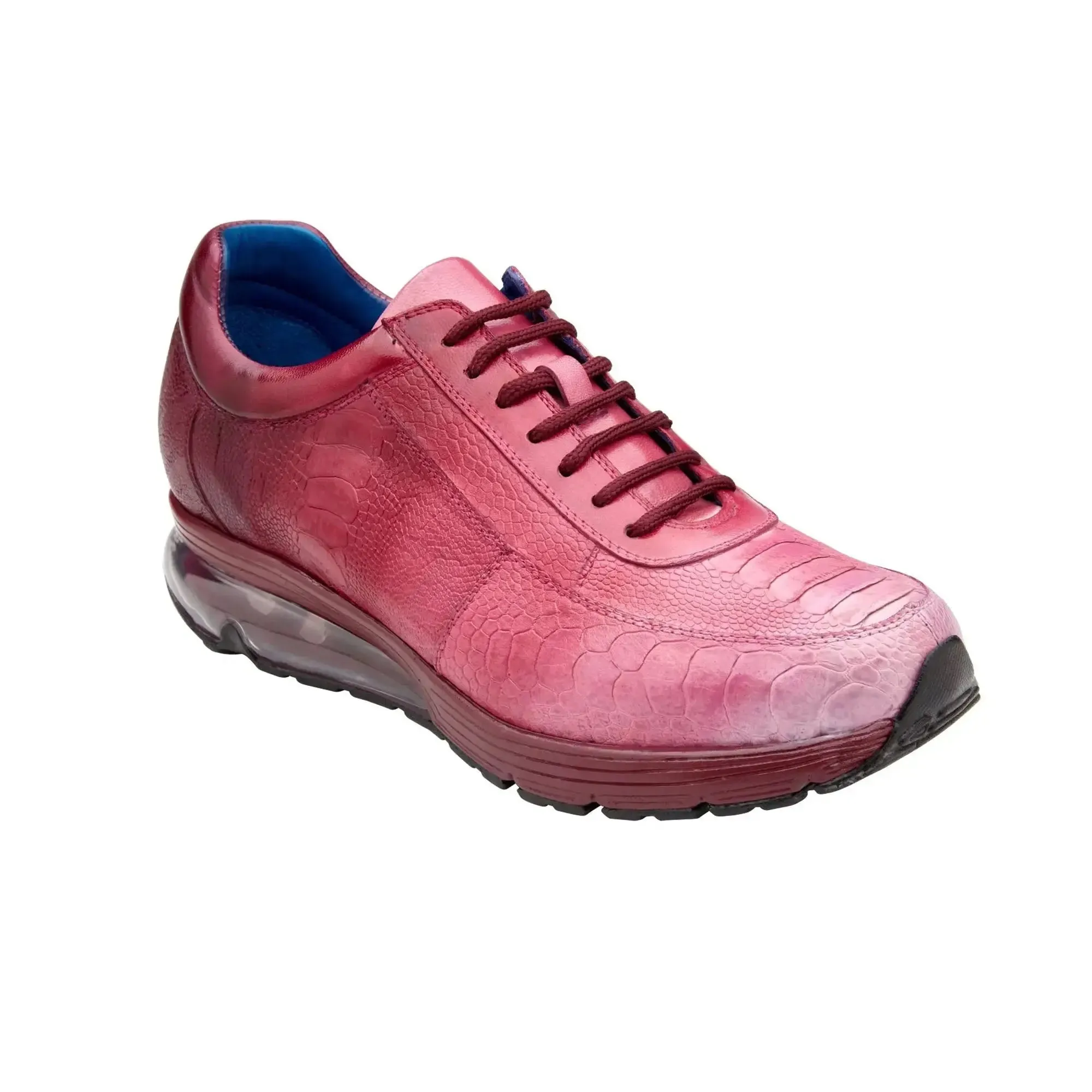 Belvedere George in Multi Rose Genuine Ostrich Hand-painted Sneakers