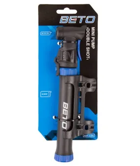 BETO Double Shot Mini Bicycle Pump w/ Mount