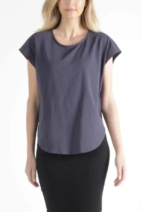 Betty Basics Tulip Top in Blue Stone