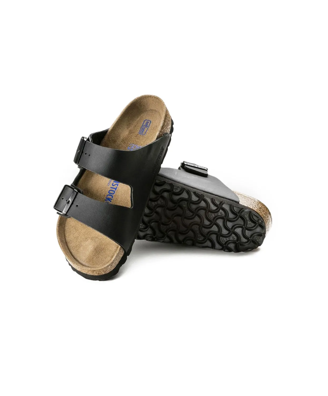 Birkenstock Arizona Birko-Flor Black Soft Footbed Sandals