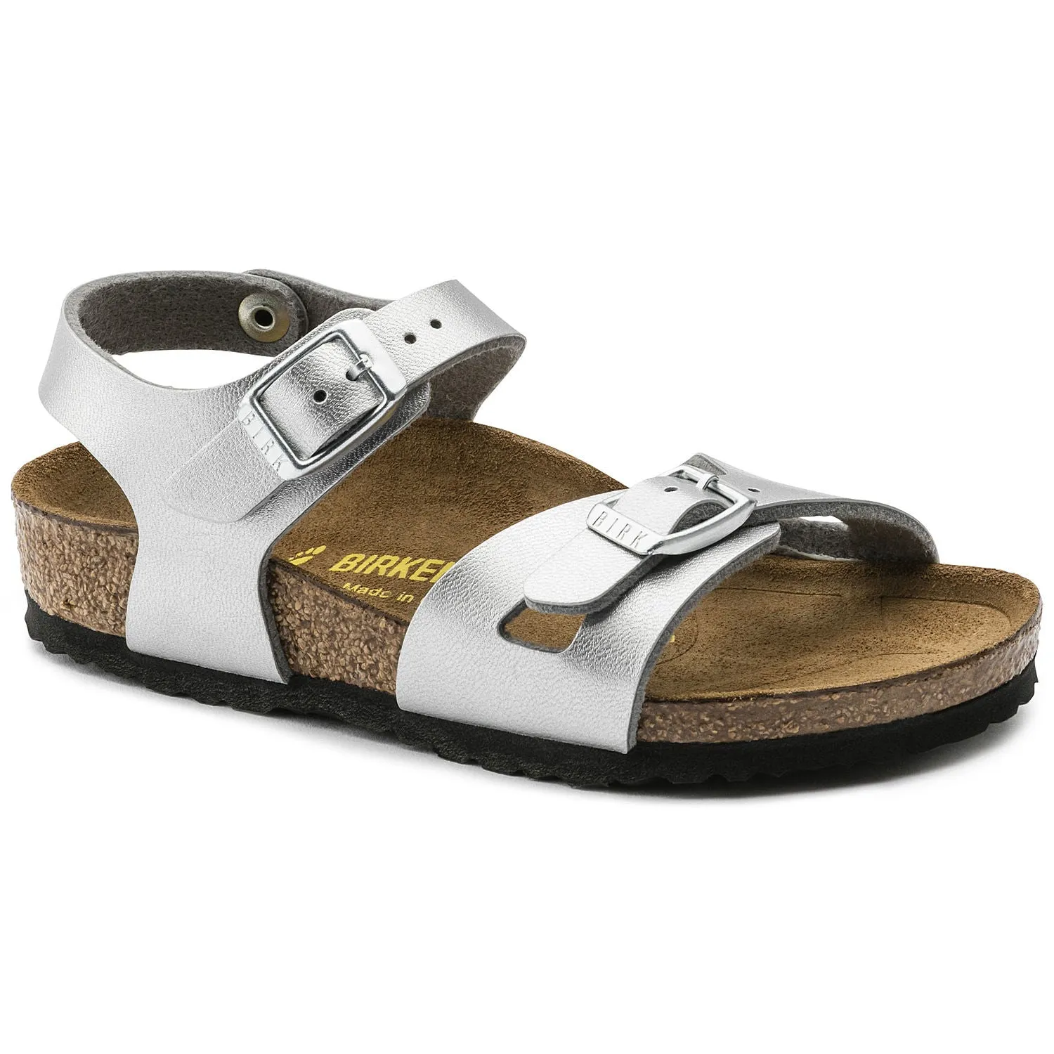 Birkenstock Kids Rio Birko-Flor Silver - Narrow