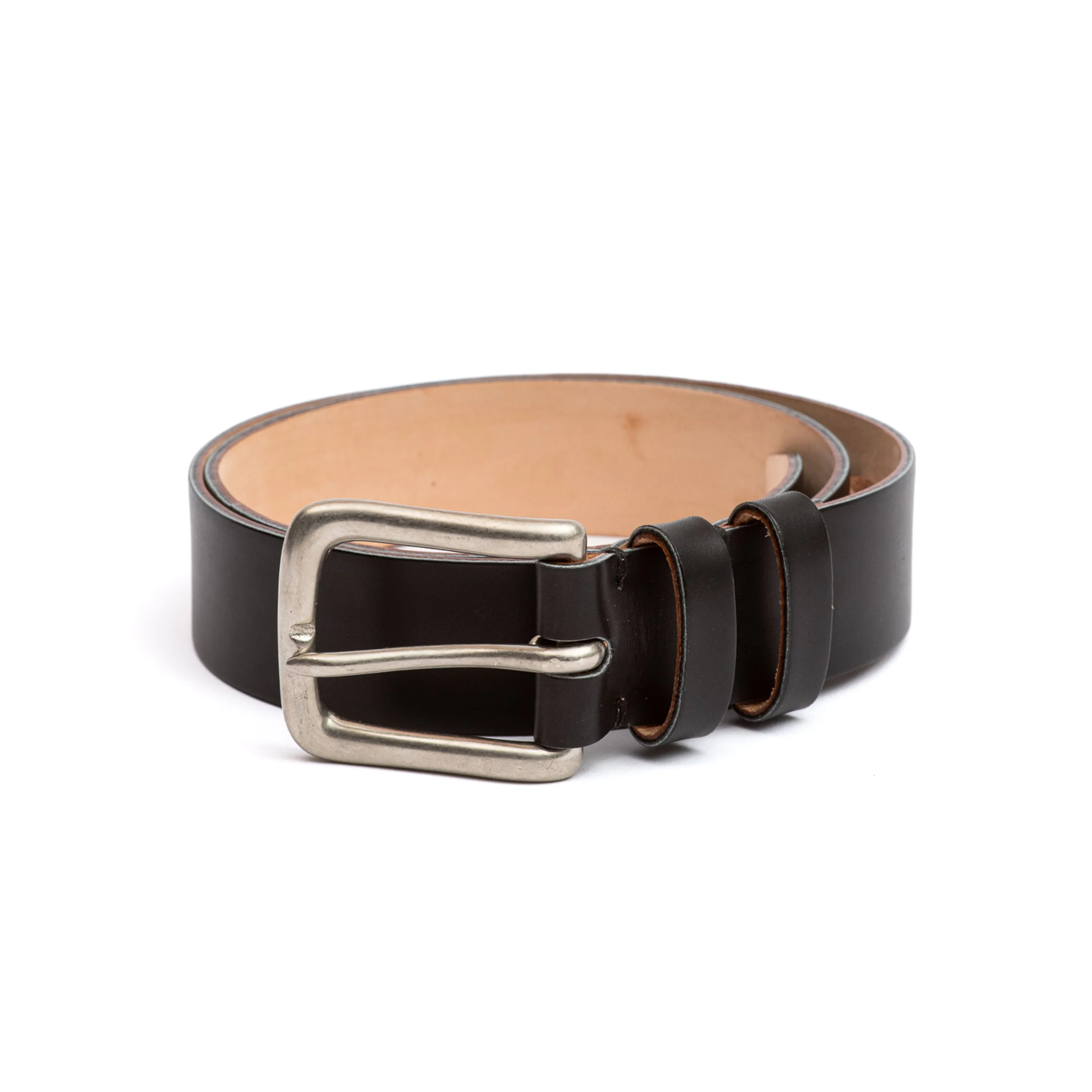 Black Calf Leather Belt