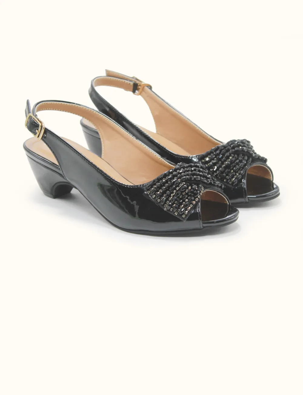 Black | Fancy Heel Pumps for Women