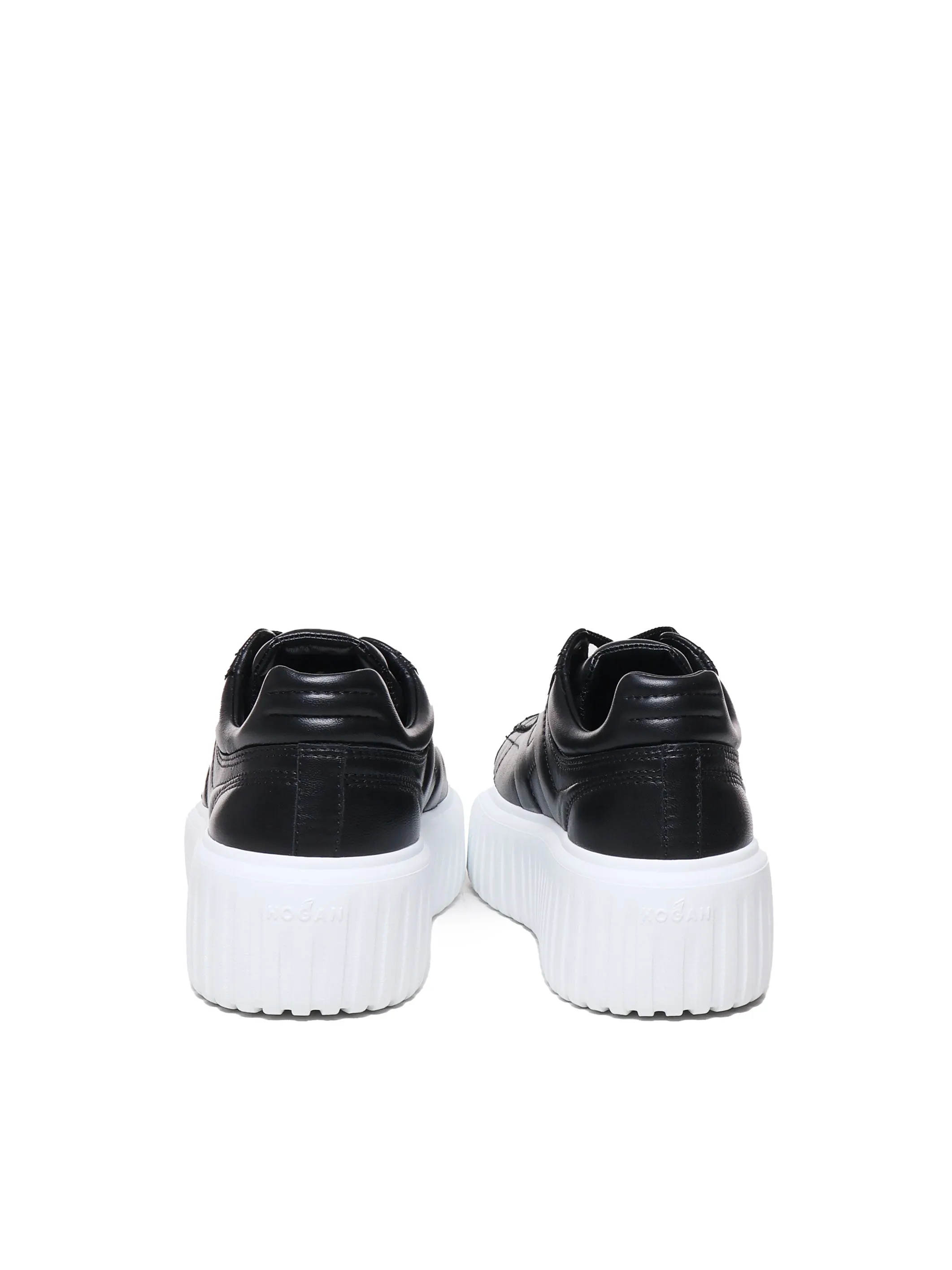 Black Nappa Leather Sneakers with Memory Foam