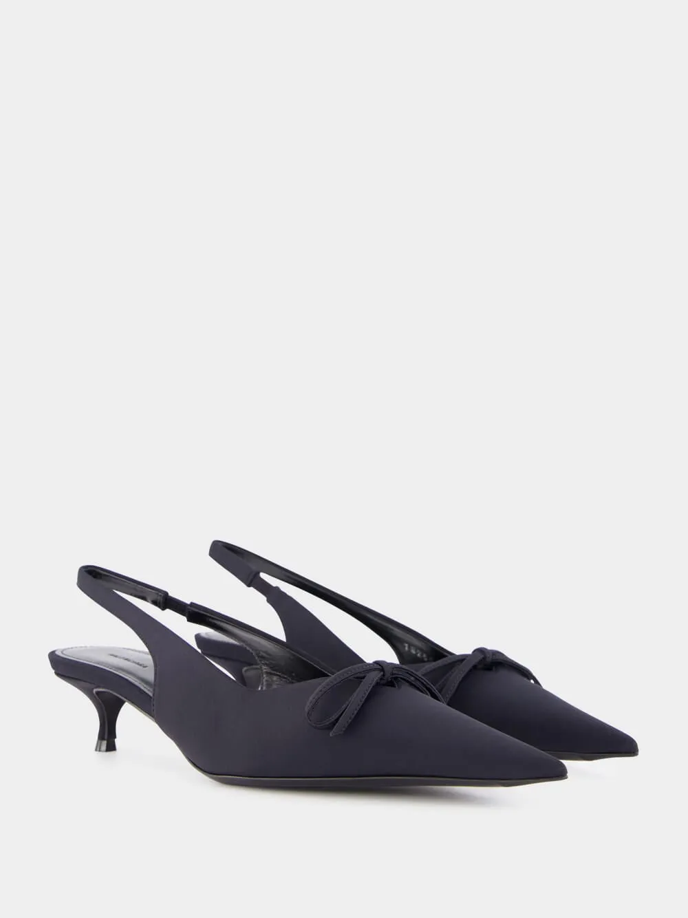 Black Slingback with Bow