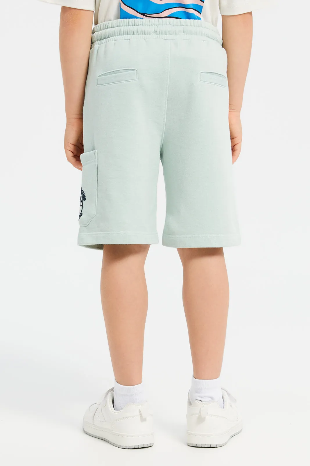 Boys Blue Print Shorts