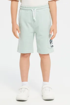 Boys Blue Print Shorts