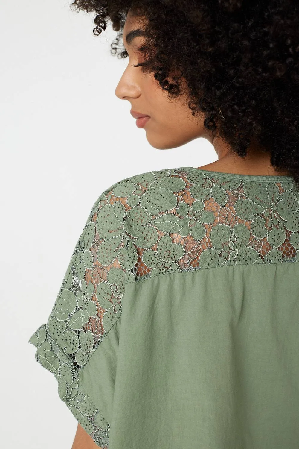 Broderie Anglaise Oversized Blouse