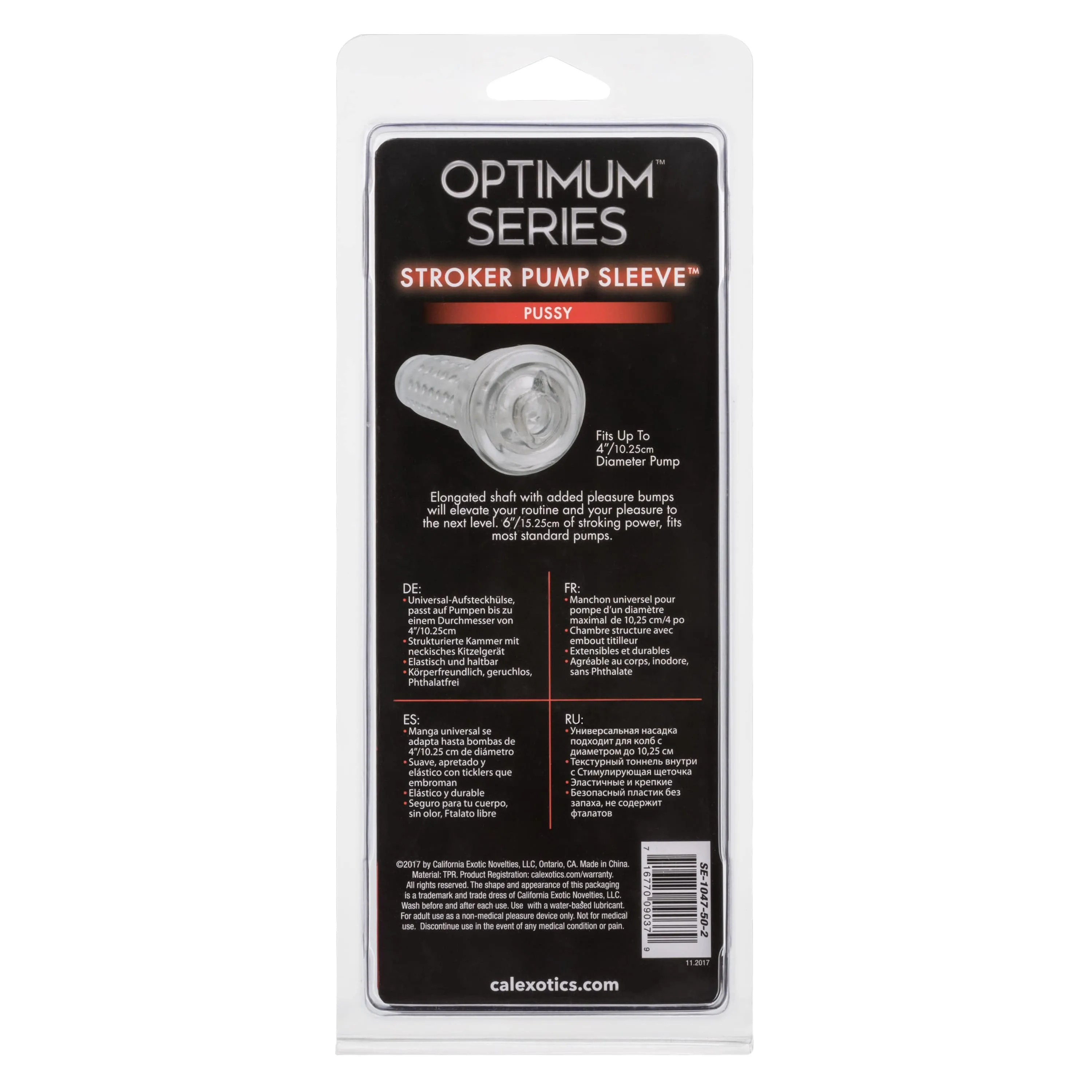 California Exotics - Optimum Series Stroker Pump Sleeve Replacement Pussy (Clear)