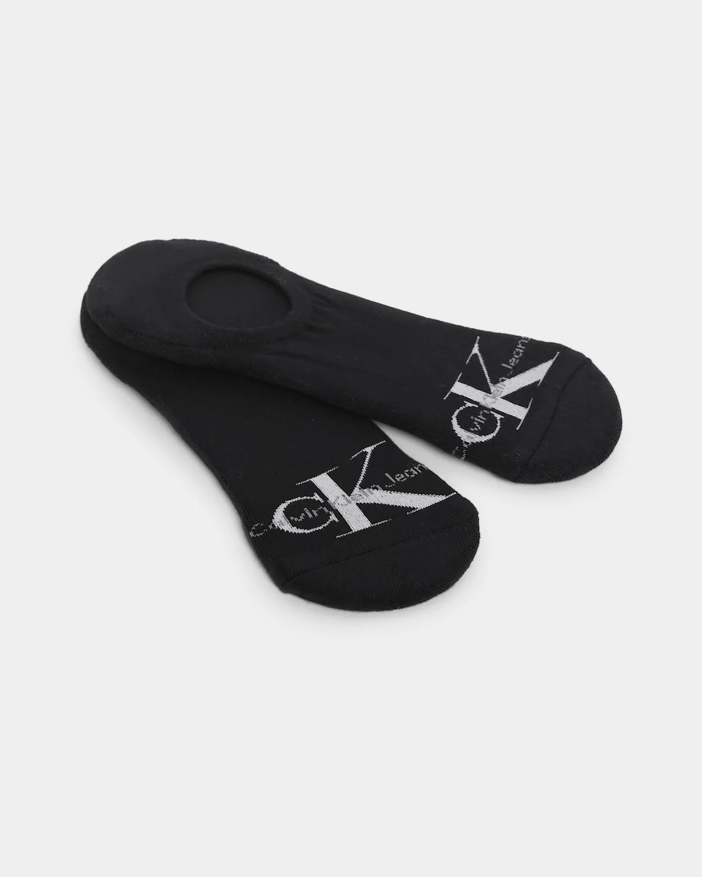 Calvin Klein Monogram Liner Socks 2 Pack Black