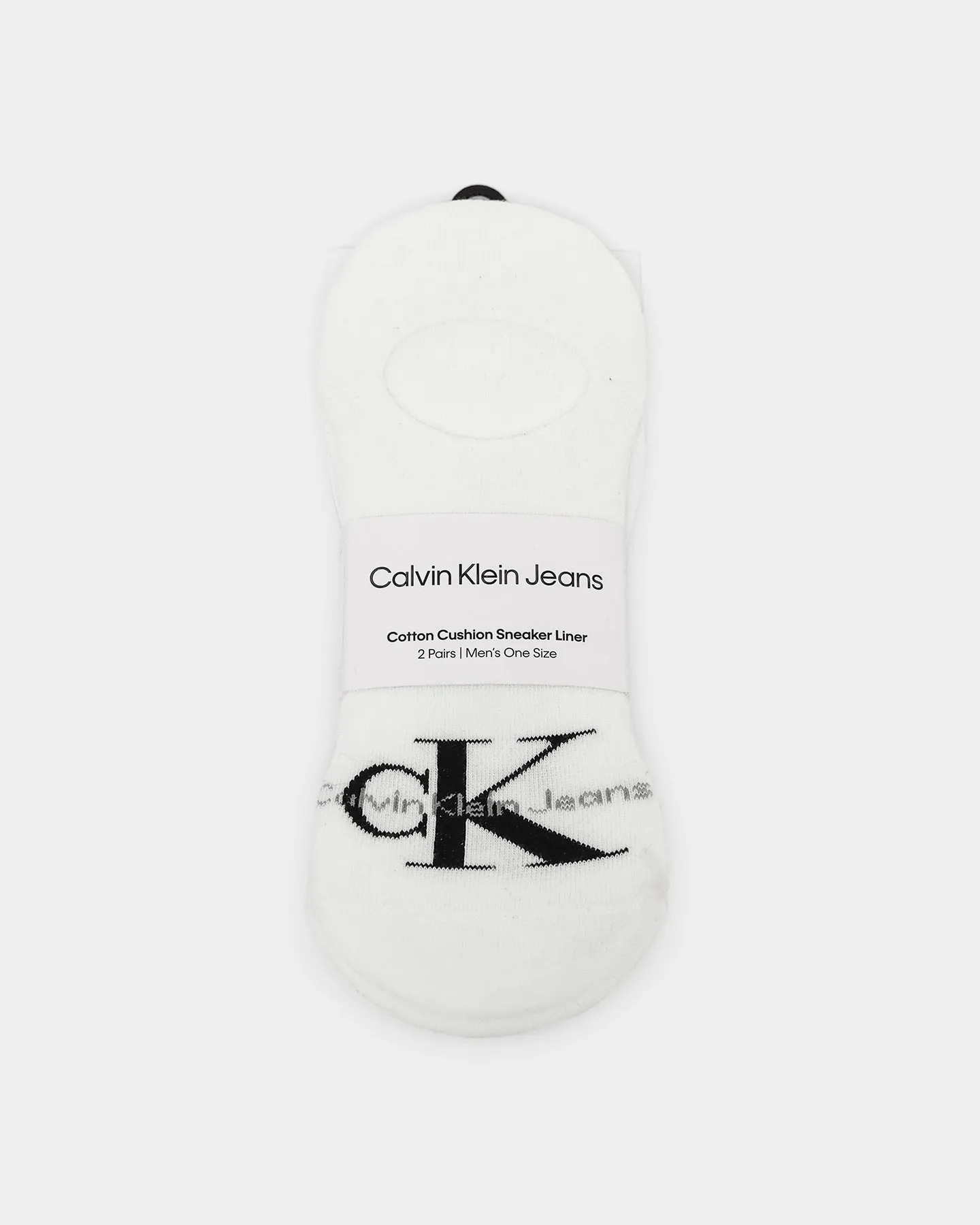 Calvin Klein Monogram Liner Socks 2 Pack White