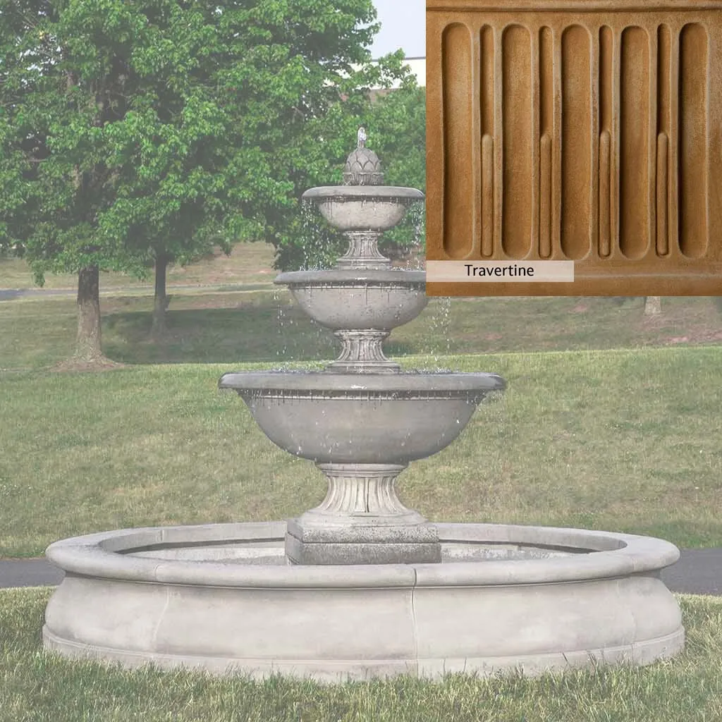 Campania International Fonthill Fountain in Basin