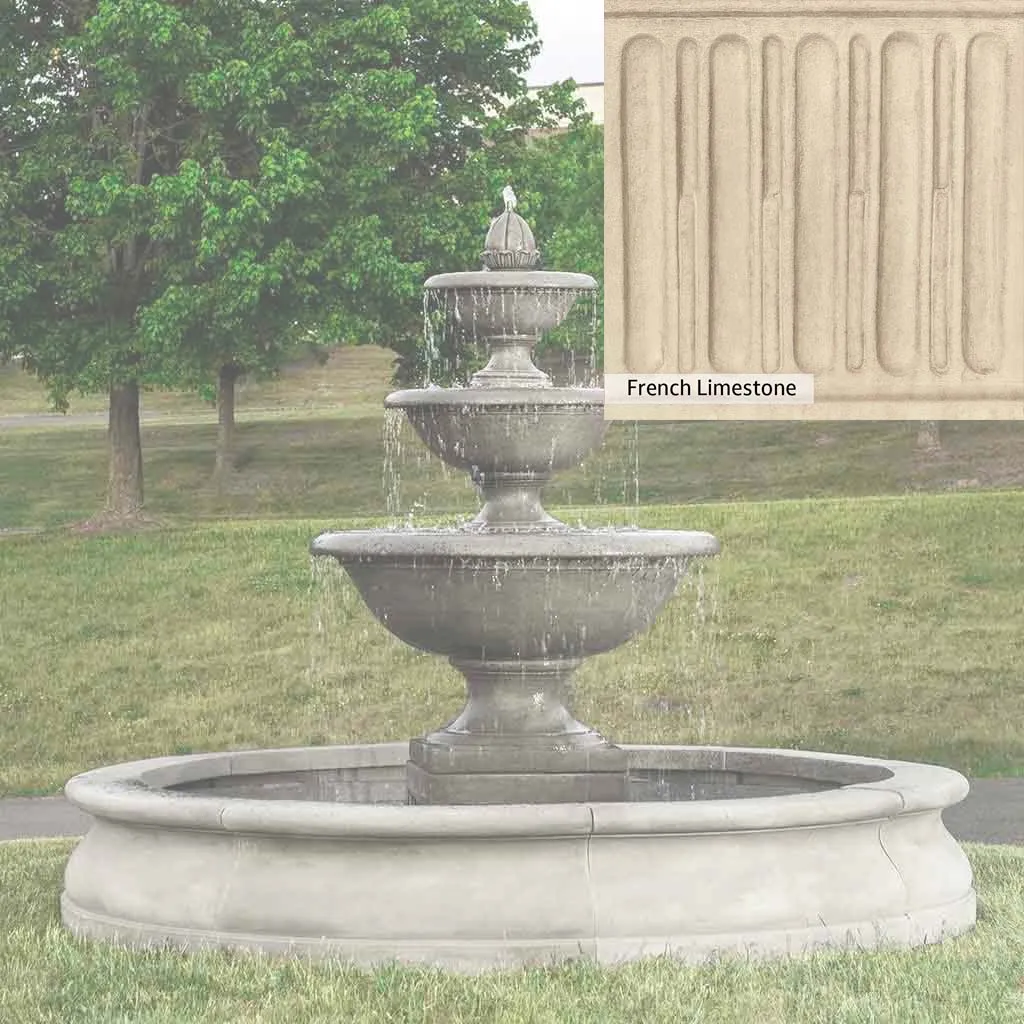 Campania International Monteros Fountain in Basin