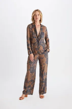 Carina Marble Print Palazzo Pants