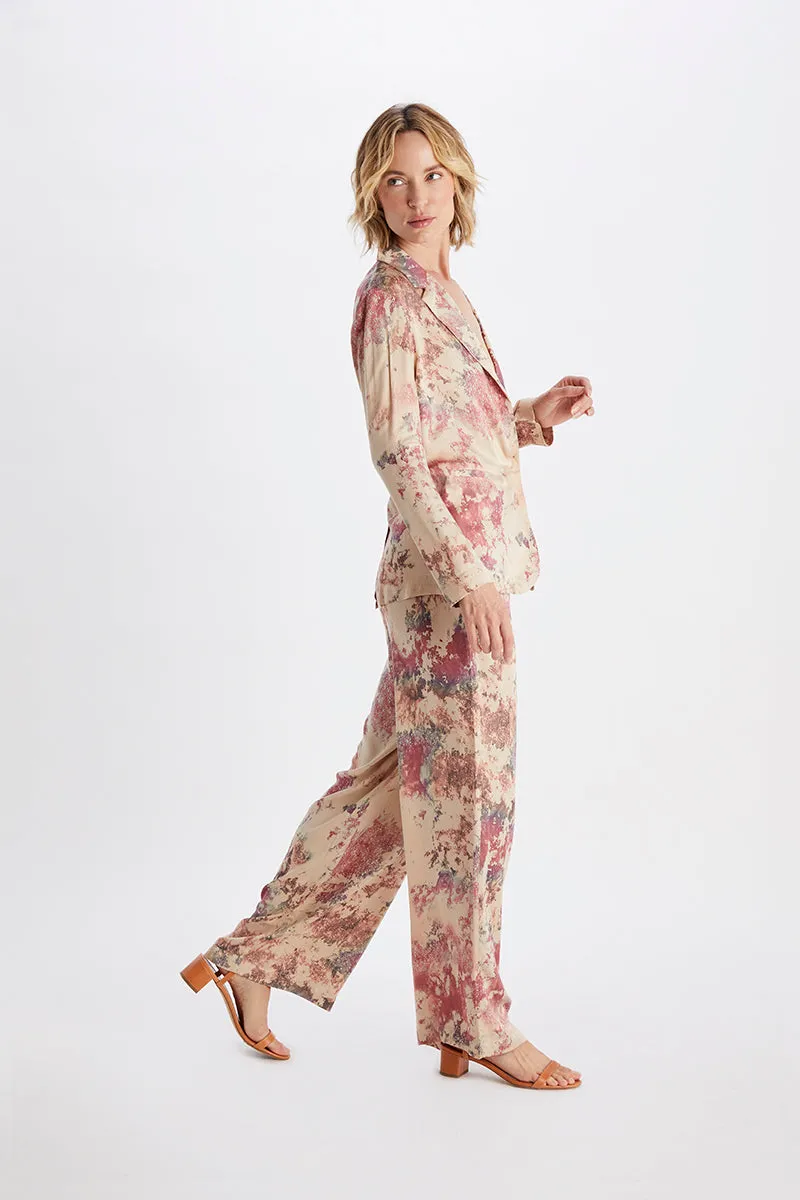 Carina Marble Print Palazzo Pants