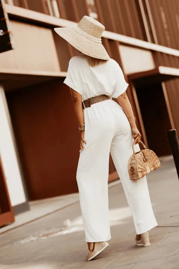 Chic Flow Wide-Leg Dressy Jumpsuit