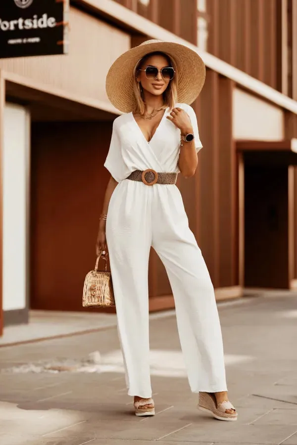 Chic Flow Wide-Leg Dressy Jumpsuit