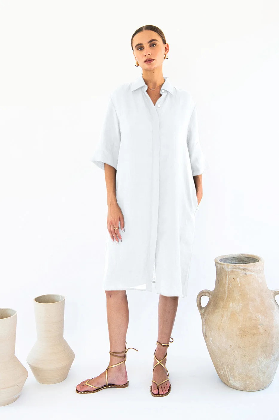 Chloe Shirt Dress - Linen