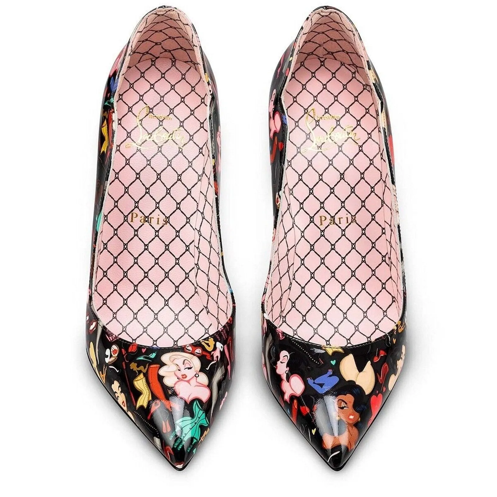 Christian Louboutin Hot Chick Dr Bored Limited Edition Black Multi Pumps