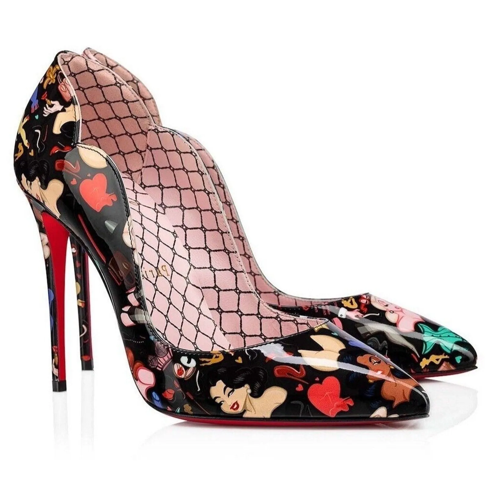 Christian Louboutin Hot Chick Dr Bored Limited Edition Black Multi Pumps