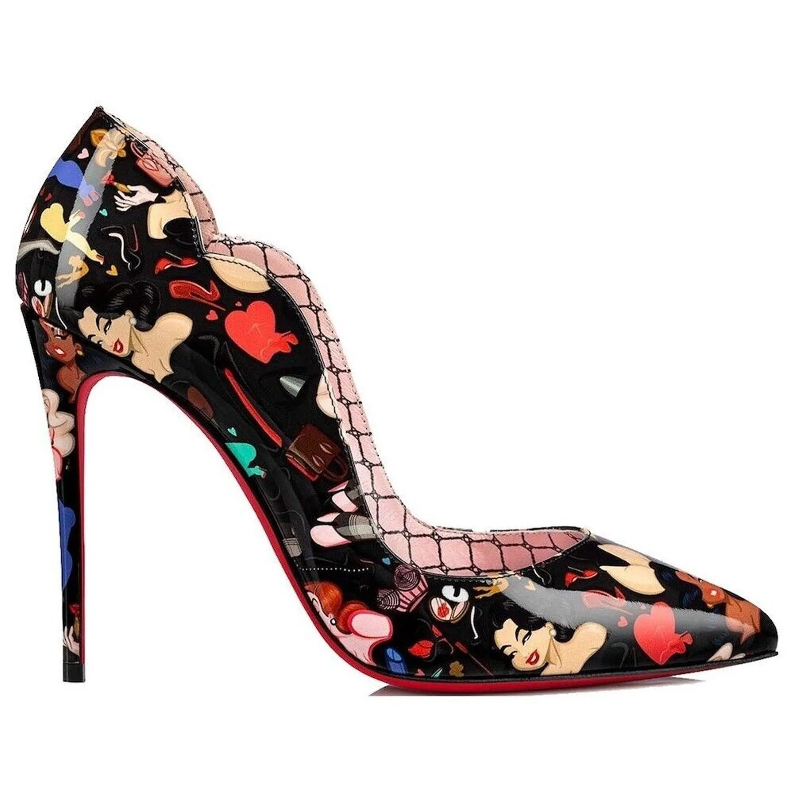 Christian Louboutin Hot Chick Dr Bored Limited Edition Black Multi Pumps