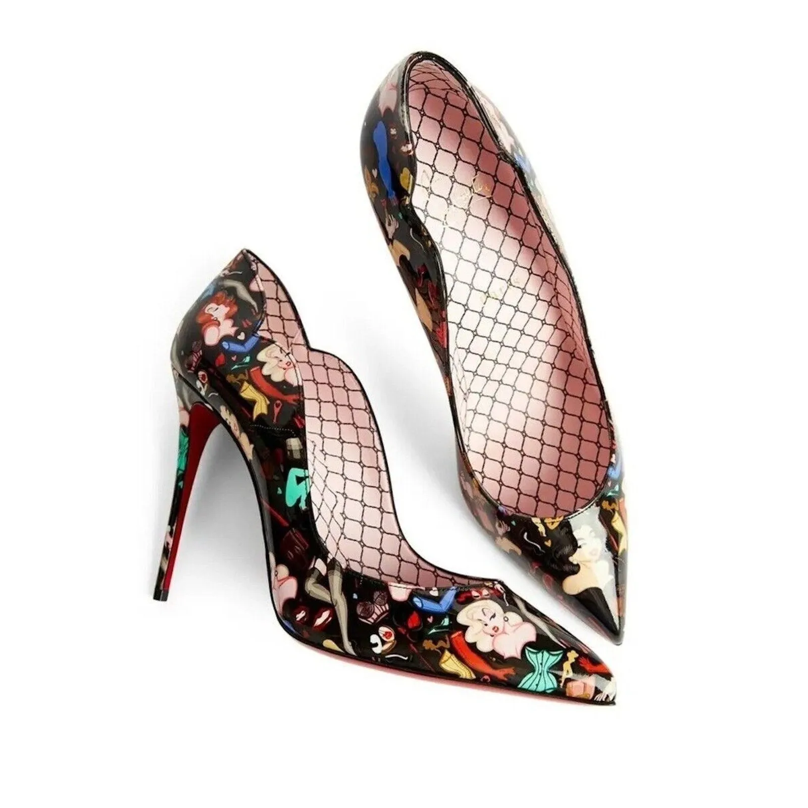 Christian Louboutin Hot Chick Dr Bored Limited Edition Black Multi Pumps